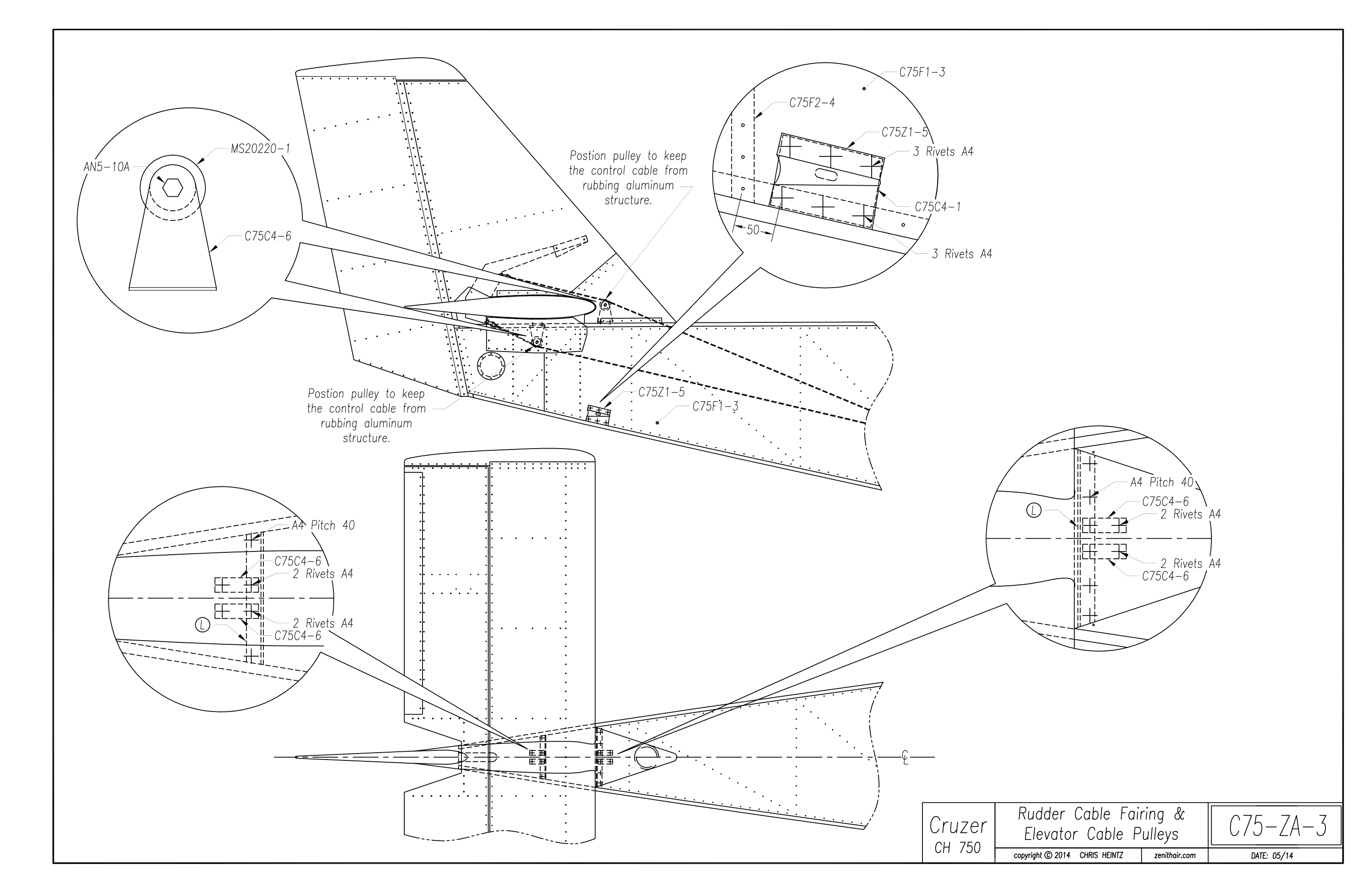 c75-za-3 — Хвостовые тросы и ролики